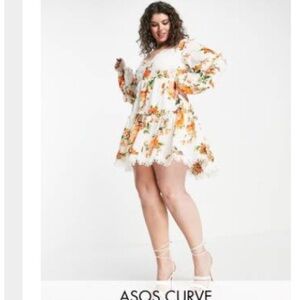 ASOS Curve Floral Babydoll Dress